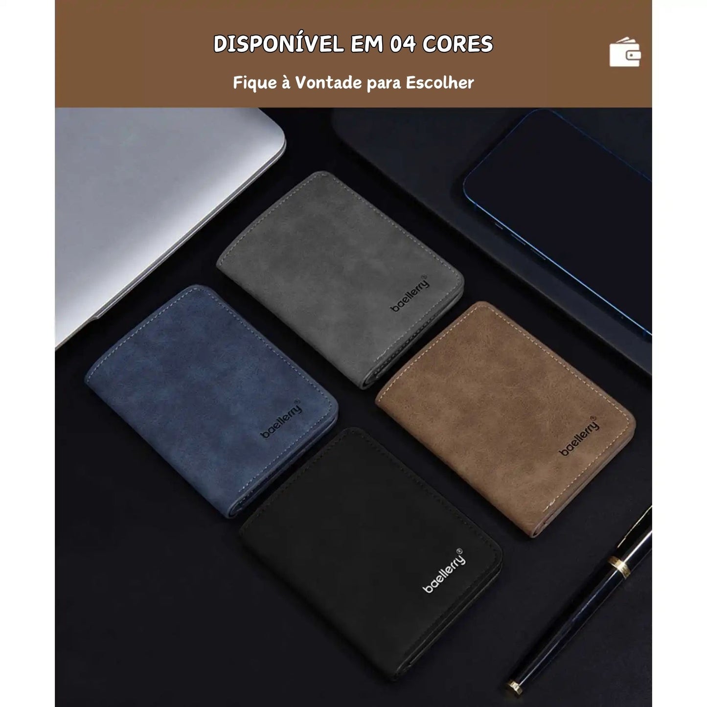 Carteira Slim Anti-Furto Proteção RFID