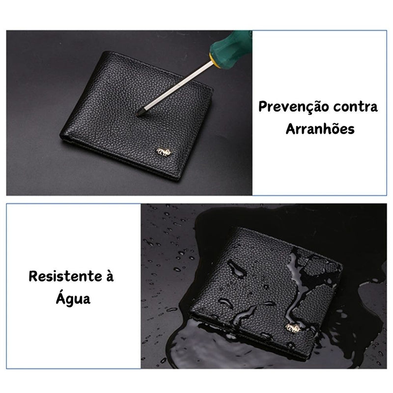 Carteira de Couro Best Style Anti-Furto Proteção RFID
