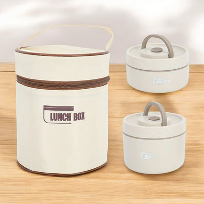 Kit Potes Térmicos Aço Inox 304 com Lancheira