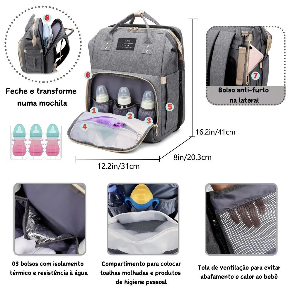 Mochila Berço 2 em 1 Confort