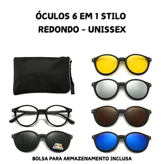 Óculos 6 em 1 Stilo Redondo - Unissex