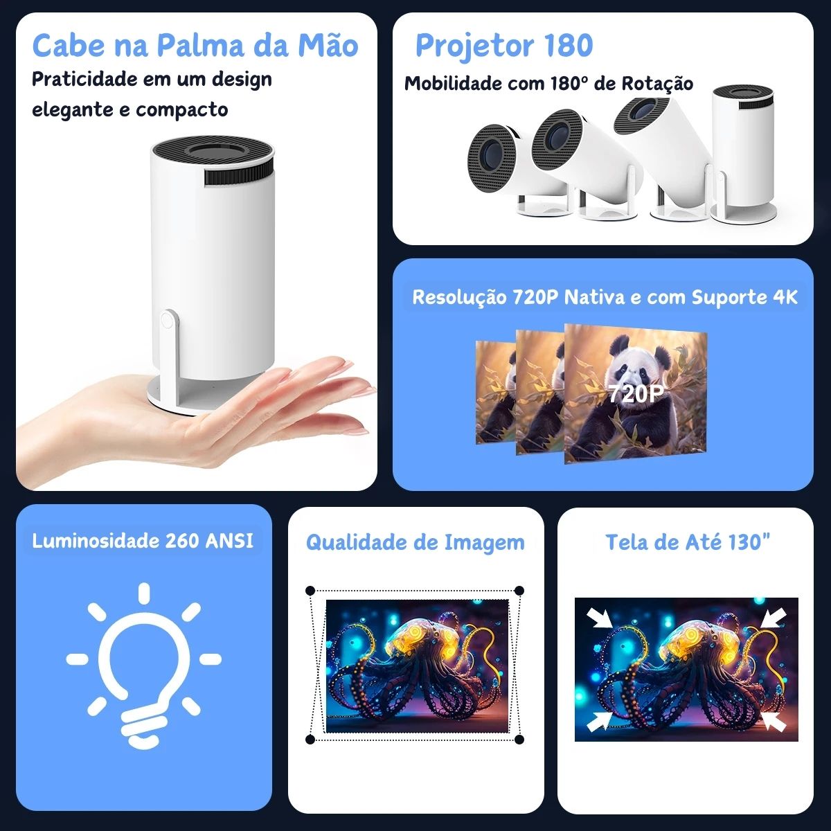 Projetor Portátil Moderno