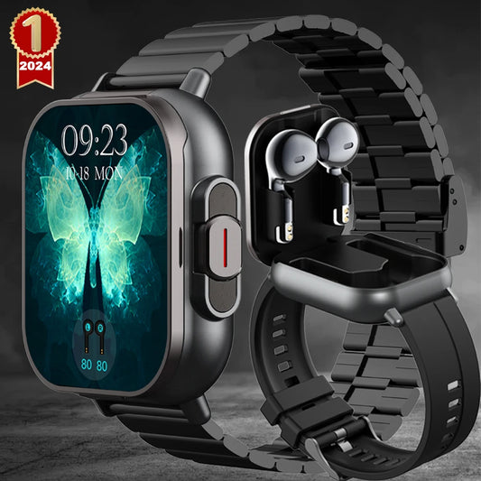 SmartWatch 2 em 1 com Fone de Ouvido Sem Fio Integrado