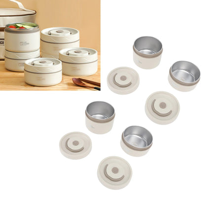 Kit Potes Térmicos Aço Inox 304 com Lancheira