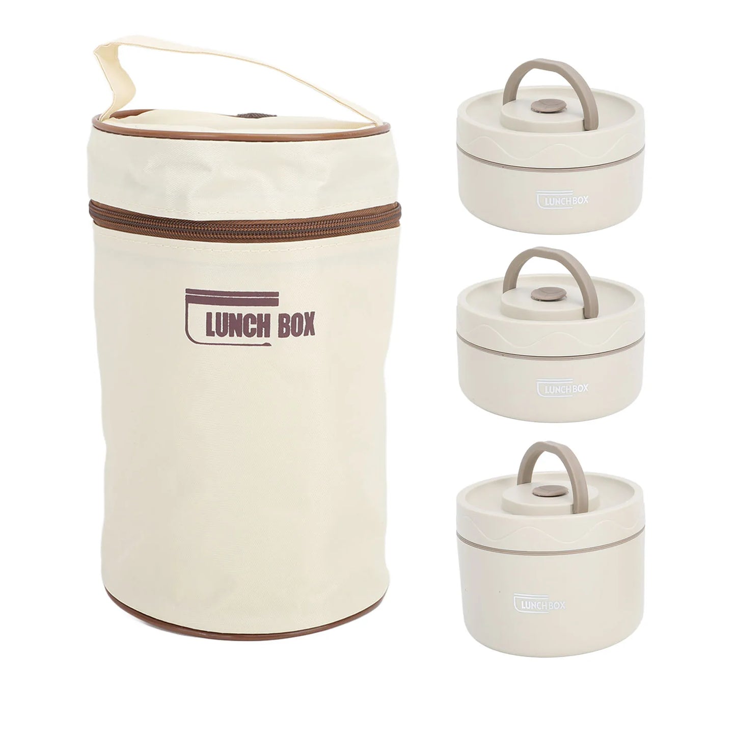 Kit Potes Térmicos Aço Inox 304 com Lancheira