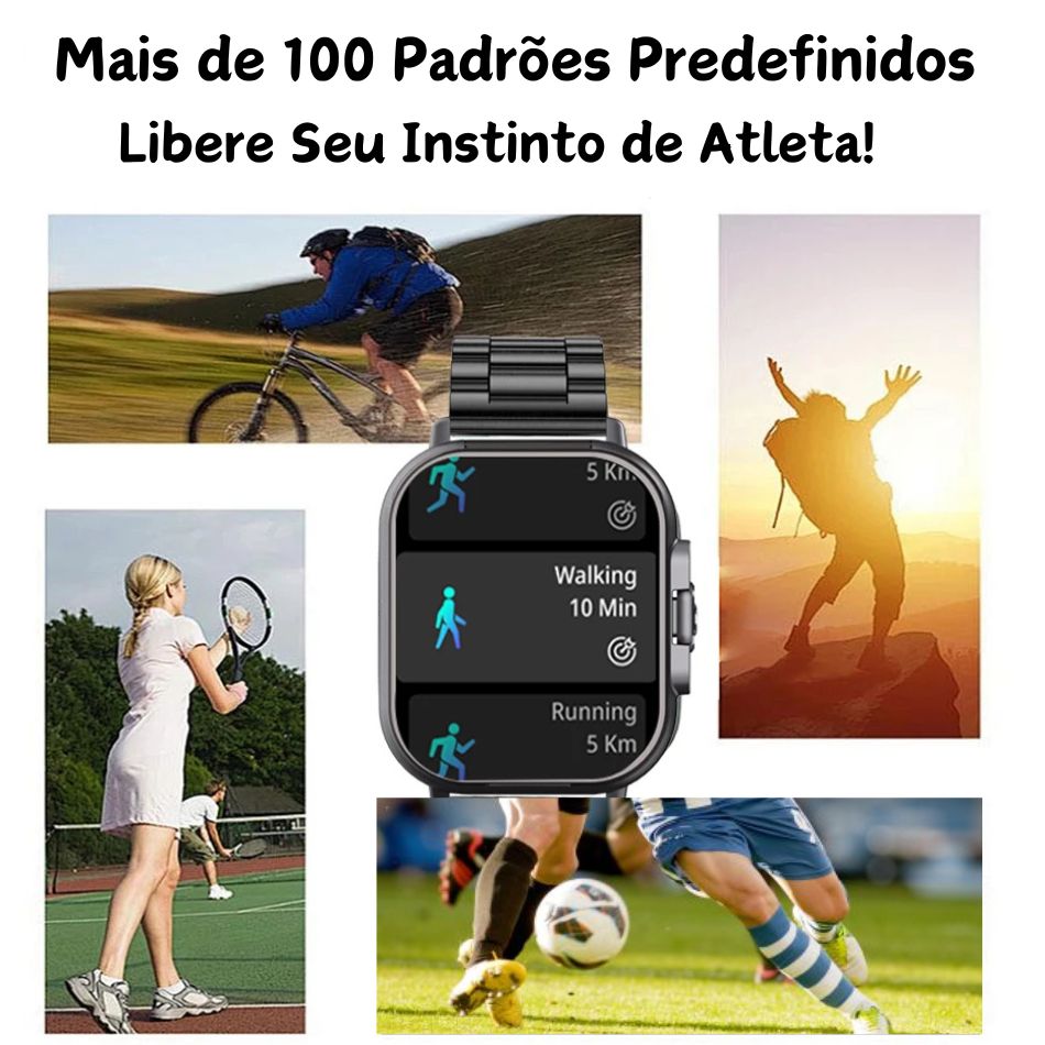 SmartWatch 2 em 1 com Fone de Ouvido Sem Fio Integrado