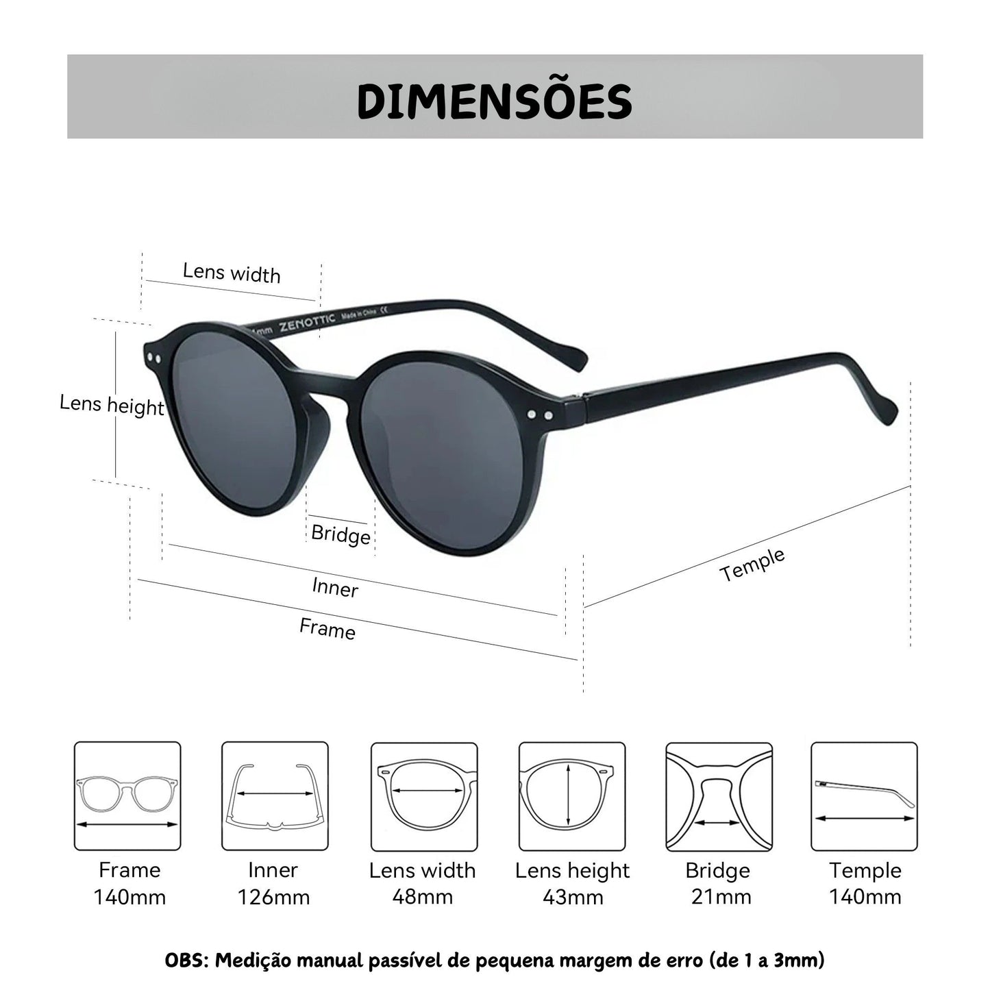 Óculos Vintage - Masculino